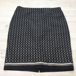 The Limited side zip geometric print pencil skirt